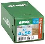 SPAX Fassadenschrauben T20 Linsensenkkopf A2 4,5 x 50 mm 200 St&uuml;ck