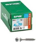 SPAX Fassadenschrauben T20 Linsensenkkopf A2 4,5 x 70 mm 100 St.