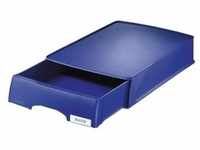 Briefablage »Plus 5210« mit Schublade blau, Leitz, 25.5x7x37.6 cm