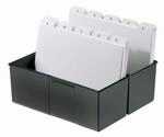HAN Karteikasten DIN A5 f&uuml;r 450 Karteikarten schwarz, 22.8x17.1x10.2 cm