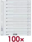 Leitz Trennbl&auml;tter &raquo;1650&laquo; 200 g/m&sup2; - 100 St&uuml;ck grau, 23.9x30 cm