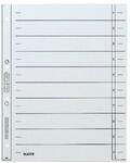 Leitz Trennbl&auml;tter &raquo;1654&laquo; 200 g/m&sup2; - 100 St&uuml;ck grau, 24x30 cm