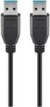 goobay USB-Kabel USB 3.0 A schwarz 3.0 m schwarz