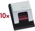MAUL Rollenclips f&uuml;r Klemmschiene 10 St&uuml;ck silber, 3.3x4.3 cm