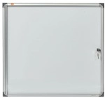 Nobo Schaukasten f&uuml;r den Innenbereich 6x A4 silber, 72.5x68x2.2 cm