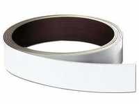 Magnetband weiß - 5 x1000 cm weiß, Franken, 5 cm