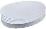 Franken Moderationskarten Oval 11,0 x 19,0 cm, 500 St&uuml;ck wei&szlig;, 11x19 cm