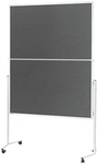 Magnetoplan Moderationswand zusammenklappbar Filz 120/150 cm grau, 198 cm