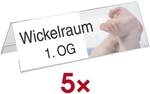 Sigel Tischaufsteller 190,0/60,0 mm 5 St&uuml;ck transparent, 19x6x6.5 cm