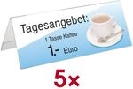 Sigel Tischaufsteller 240,0/90,0 mm 5 St&uuml;ck transparent, 24x9x8.5 cm