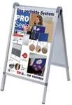 Franken Kundenstopper &raquo;Outdoor PRO&laquo; A1 grau, 64x110x76 cm