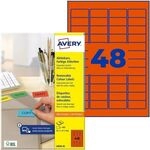 Avery Zweckform Wiederabl&ouml;sbare Farbige Etiketten 45.7x21.2 mm 960 St&uuml;ck rot