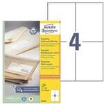 Avery Zweckform Recycling-Universaletiketten DIN A6 permanent naturwei&szlig; 105x148 mm