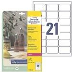 Avery Zweckform Kristallklare Etiketten 63,5 x 38,1 mm &raquo;L7782-25&laquo; 525 St&uuml;ck
