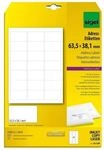 Sigel Adress-Etiketten wei&szlig; 63,5 x 38,1 mm 525 St&uuml;ck wei&szlig;