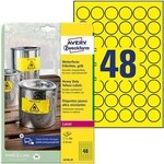 Avery Zweckform Wetterfeste Folienetiketten &raquo;L6128-20&laquo; gelb &Oslash; 30 mm 960 St&uuml;ck
