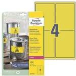 Avery Zweckform Gelbe wetterfeste Folien-Etiketten 33,1 x 139 mm &raquo;L6127-20&laquo; gelb
