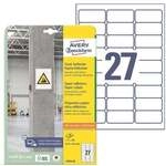 Avery Zweckform Papier-Etiketten &raquo;L7874-20&laquo; stark haftend 63,5 x 29,6 mm wei&szlig;