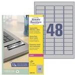 Avery Zweckform L6009-100 silberne Typenschild-Etiketten 45,7 x 21,2 mm 4800 St&uuml;ck