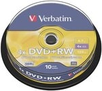Verbatim DVD-Rohlinge &raquo;DVD+RW&laquo; 10er-Spindel silber