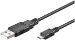 goobay USB 2.0 Hi-Speed Kabel 1,8 m schwarz schwarz