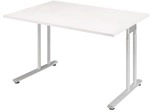 Geram&ouml;bel Schreibtisch &raquo;Lissabon&laquo; 120 cm manuell h&ouml;henverstellbar grau, 120x82x80