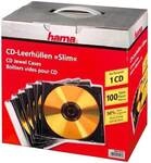 Hama CD/DVD/Blu-ray-Leerh&uuml;llen &raquo;Slimline&laquo; - 100er-Set transparent,...