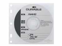 Abheftbare CD/DVD/Blu-ray-Schutzhüllen weiß, Durable, 14x12.5 cm