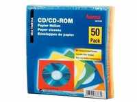 CD/DVD/Blu-ray-Papierhüllen - 50 Stück farbig blau, Hama, 12.5x12.5 cm