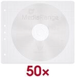 MediaRange CD-/DVD-H&uuml;llen abheftbar 50 St&uuml;ck wei&szlig;