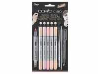 5+1-Sets COPIC® Ciao Layoutmarker - Fleischfarben, COPIC® Ciao