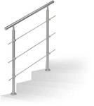 relaxdays Treppengel&auml;nder mit 3 Querstreben 100 cm