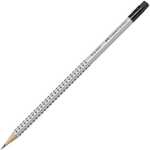 Faber-Castell Bleistift &raquo;Grip 2001&laquo; HB mit Radiergummi grau