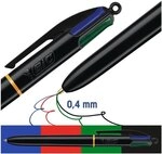 BIC Vierfarb-Druckkugelschreiber &raquo;4 Colours Pro&laquo; schwarz