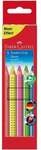 Faber-Castell (Schule) 5er-Etui Buntstifte &raquo;Jumbo GRIP Neon&laquo; braun