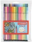 Stabilo 30er-Pack Faserschreiber &raquo;Pen 68&laquo; inkl. 6 Leuchtfarben