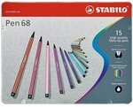 Stabilo Filzstifte &raquo;Pen 68&laquo; Metalletui (15 St&uuml;ck)
