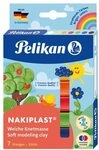 Pelikan 7er-Set Knetmasse &raquo;Nakiplast&reg;&laquo; mehrfarbig