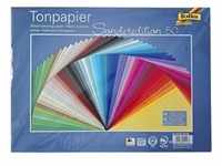 Tonpapier 130 g/m2 50 Farben 25 x 35 cm 50 Blatt, folia, 25x35 cm