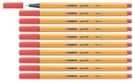 Stabilo 10er-Pack Fineliner &raquo;point 88&laquo; rot