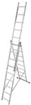 Krause Vielzweckleiter &raquo;CORDA&laquo; 3x 9 Sprossen treppenf&auml;hig silber, 255 cm