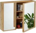 relaxdays Bad-Spiegelschrank mit 2 T&uuml;ren