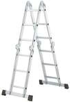 Hailo Universalleiter &raquo;M60&laquo; 4x3 Sprossen silber, 99x37 cm