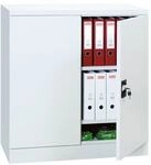 G&uuml;rkan Stahlschrank mit Fl&uuml;gelt&uuml;ren 92 x 100 cm grau, 92x100x42 cm