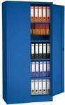 G&uuml;rkan Stahlschrank mit Fl&uuml;gelt&uuml;ren 92 x 195 cm blau, 92x195x42 cm