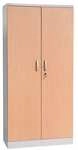 G&uuml;rkan Stahlschrank mit Fl&uuml;gelt&uuml;ren 92 x 195 cm grau, 92x195x42 cm