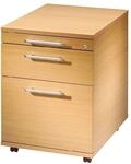 HAMMERBACHER Rollcontainer &raquo;X-Line&laquo; mit H&auml;ngeregistratur braun, 43x59x55 cm