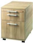 HAMMERBACHER Rollcontainer &raquo;X-Line&laquo; mit H&auml;ngeregistratur braun, 43x59x55 cm