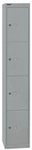 Bisley Garderobenschrank &raquo;Office&laquo; 1x 30 cm tiefes Abteil mit 4 F&auml;chern silber,