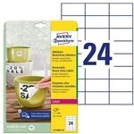 Avery Zweckform 480 Wetterfeste Etiketten - 70x37 mm &raquo;L4718REV-20&laquo; wei&szlig;